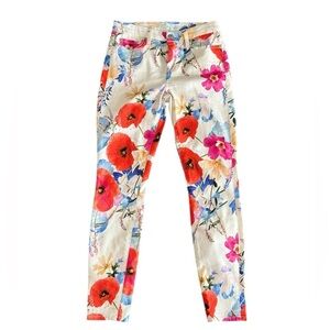 7 For all Mankind- comfort floral jeans